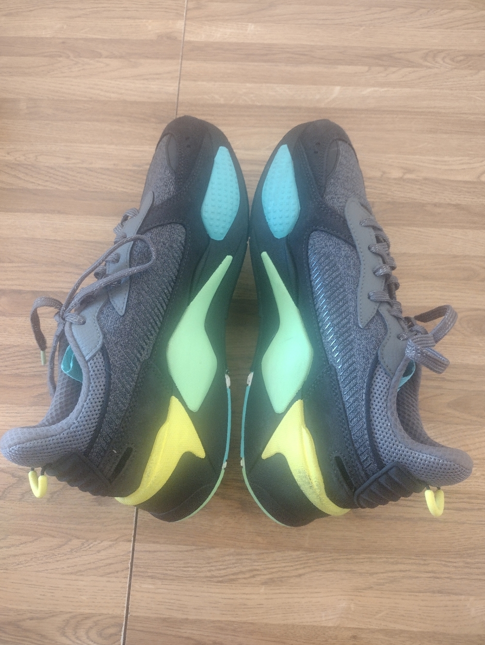 Puma RS-X Highlighter Castlerock Fluorescent Yellow Size 9 Men's Sneakers - Picture 5 of 8